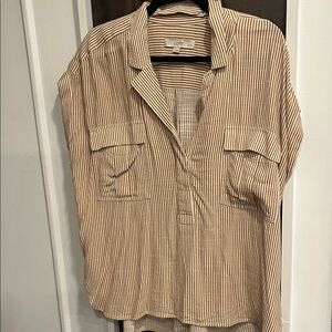 LOFT Striped tunic style Blouse